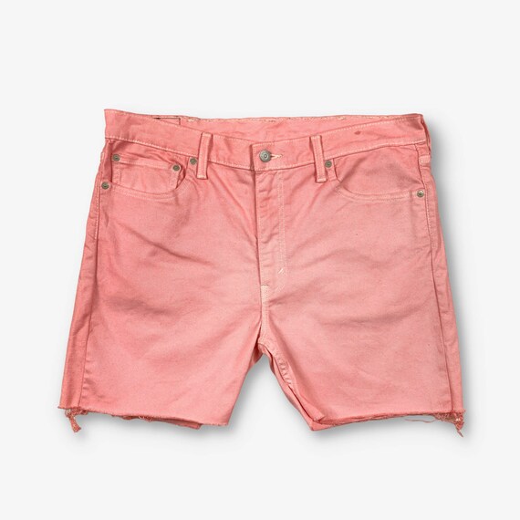 Vintage Levi's 511 Cut Off Denim Shorts Pink W38 - image 1