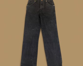 Vintage Wrangler Straight Leg Boyfriend/Mom Jeans Black W24 L26