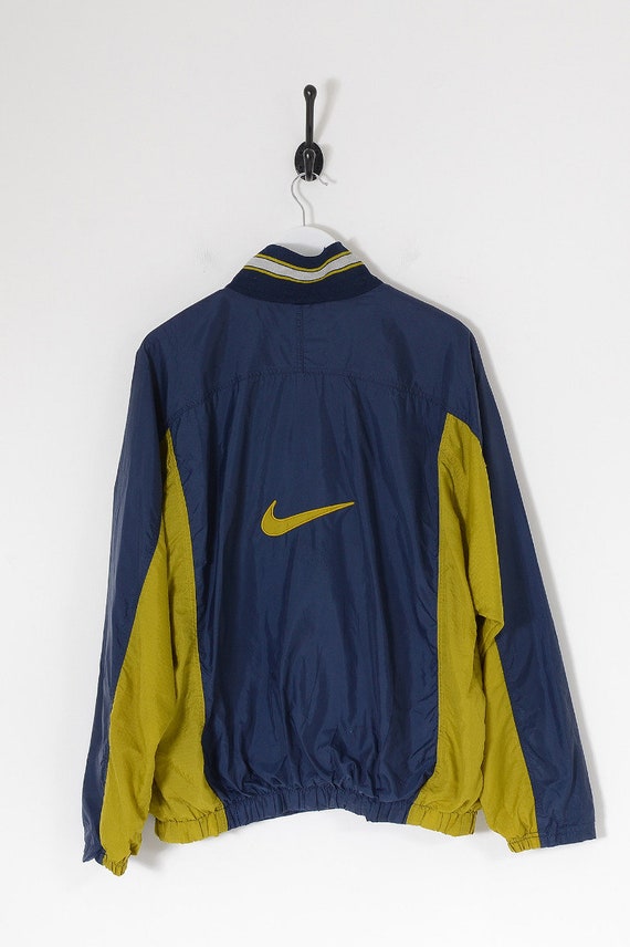 Vintage Nike 1/4 Zip Pullover Windbreaker Jacket Navy Blue Medium