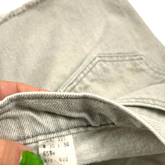 Vintage Levi's 509 Cut Off Denim Shorts Grey W30 - image 3