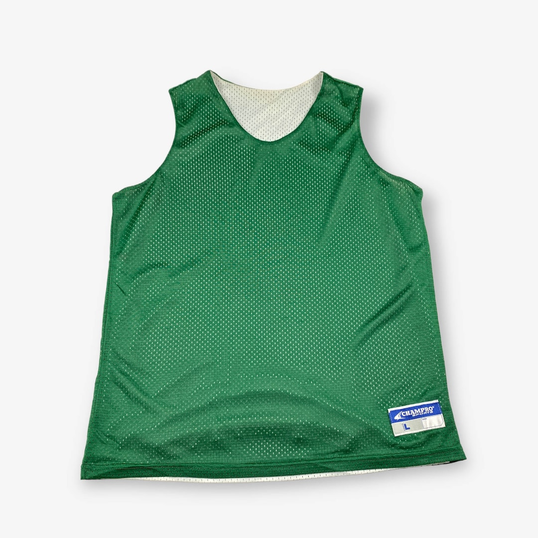 Vintage Champro Reversible Basketball Mesh Bib Vest Green/white