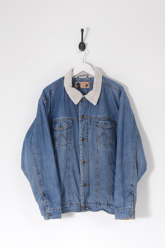 oversized sherpa lined denim jacket