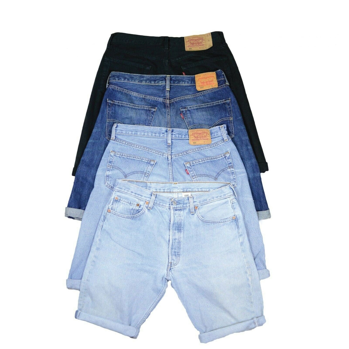 Vintage Mens Levi's Denim Shorts Various Sizes & Colours Etsy