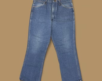 ヴィンテージ ラングラー USA ストレートレッグ ジーンズ ダークブルー W36 L27