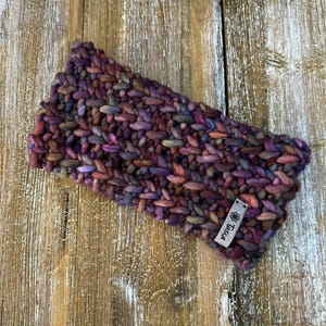 Chunky 100% merino wool headband | pink green teal luxury ear warmer | handmade with ethically sourced yarn | soft, natural, luxurious