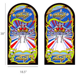 Galaga Arcade Graphics / Original Size / Side Decals