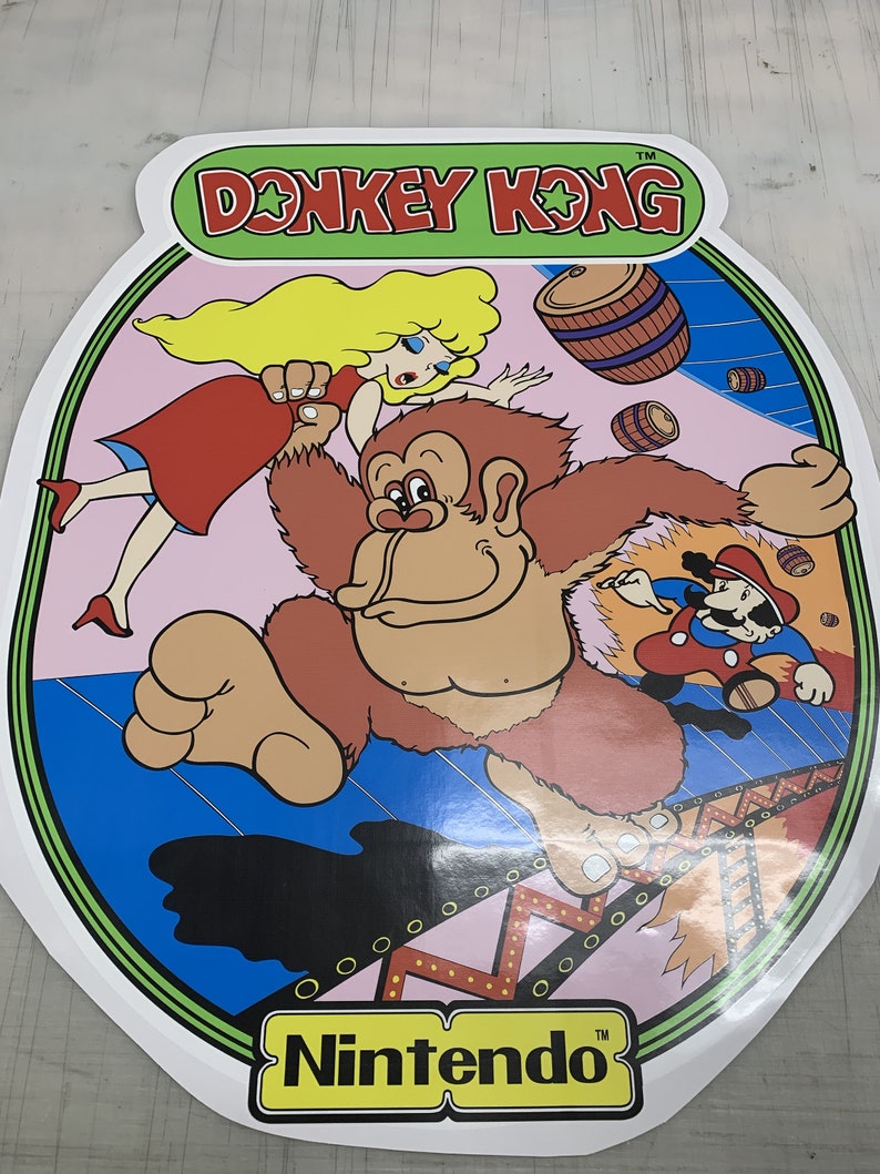 Donkey Kong Arcade Graphics / Original Size / Side Decals Etsy