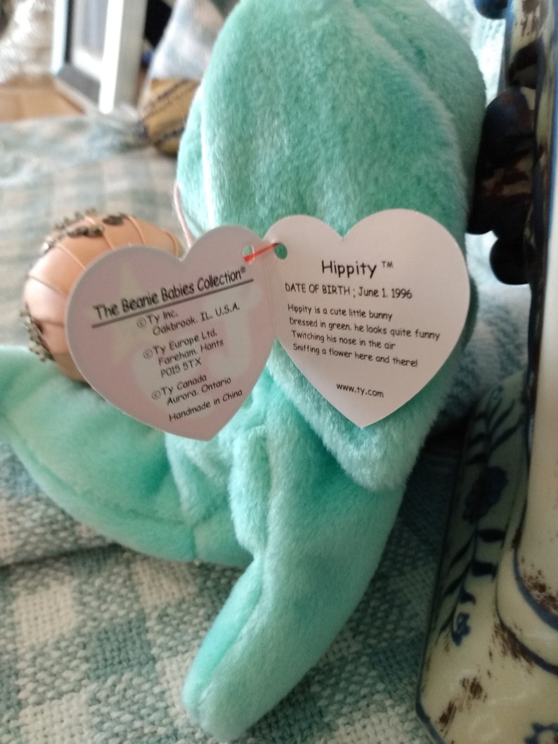 Beanie Babies Hippity rare error tag misspelled original on Etsy