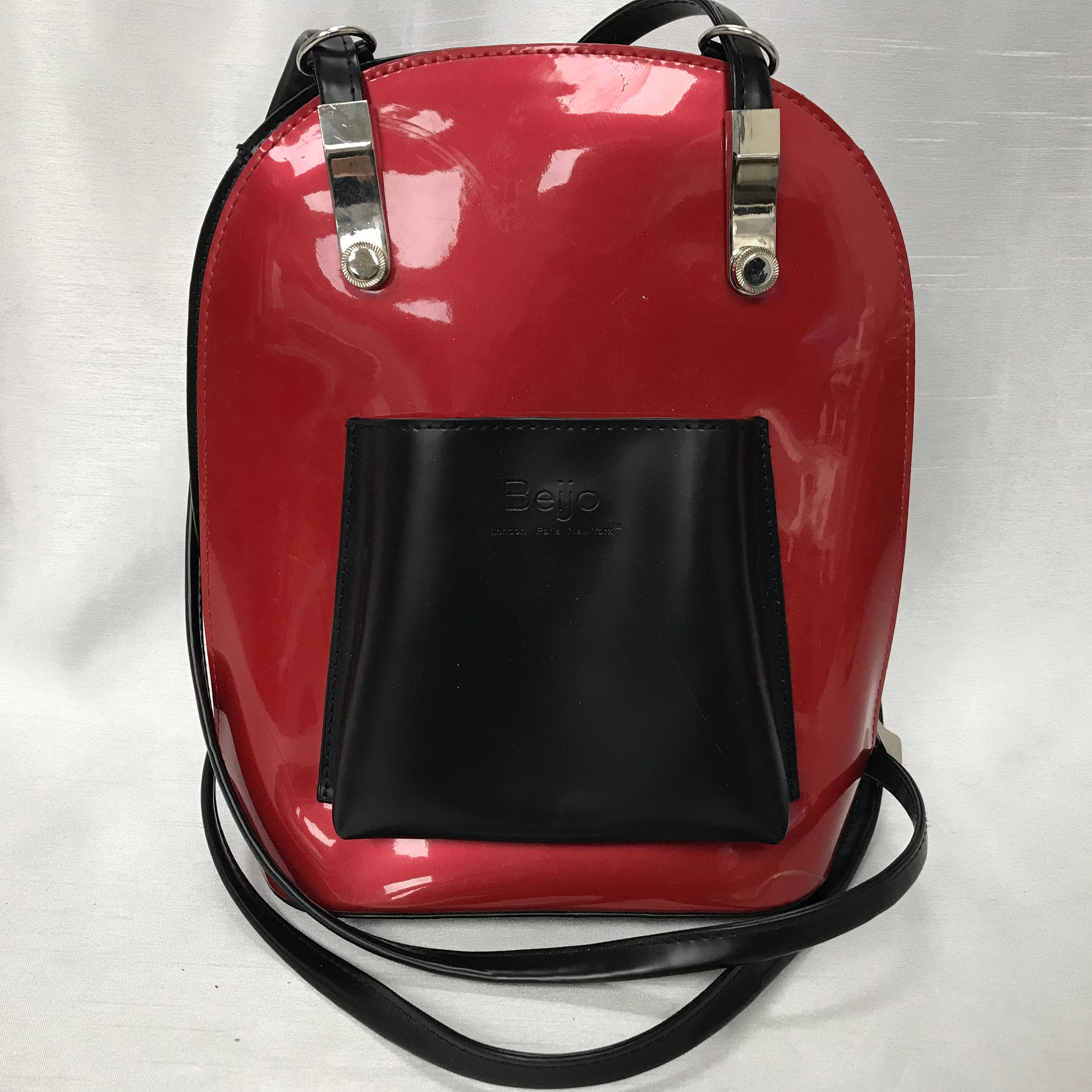 NEW Beijo London Paris New York Mini Patent Leather Handbag Clutch Cross  Body
