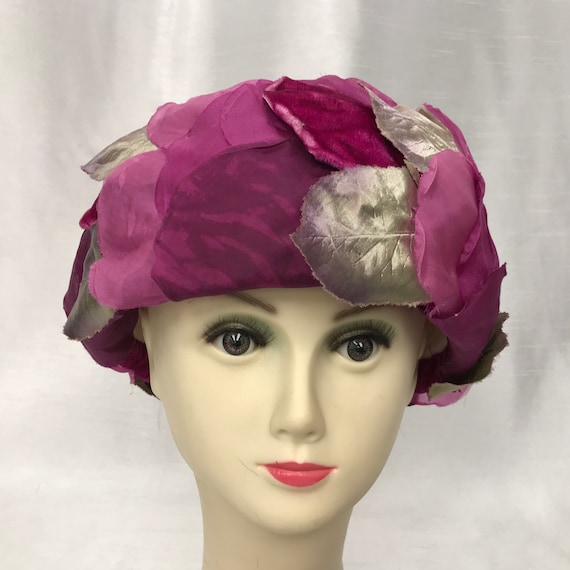Vintage flower petal hat.