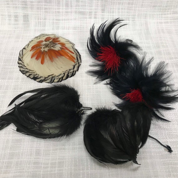 Set of Feathers for Hats, Ostrich Feathers, Hat Maker 