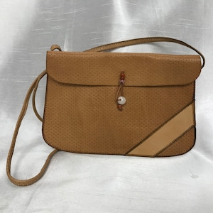 Beige clutch bag in genuine leather, new bag in genuine leather, vintage leather bag