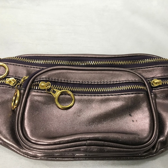 D'lish vintage banana bag, pink/bronze banana bag