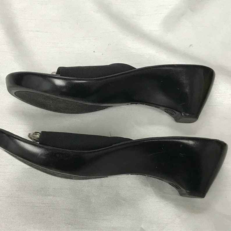 Vintage 80s Sandals Very Chic Black Sandals Black Sandals Etsy Canada