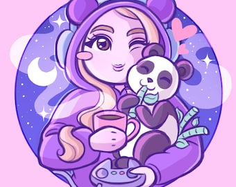 Custom PFP, hand drawn icon for social media, cute portrait for Twitch, Youtube, Discord, headshot avatar, bookish profile picture
