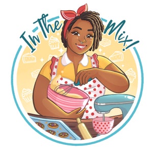 Portrait d'avatar de chef, cadeau personnalisé de chef pâtissier, logo de restaurant, portrait de dessin animé de décorateur de gâteau, logo de boulangerie, logo mignon de nourriture, logo de bonbons
