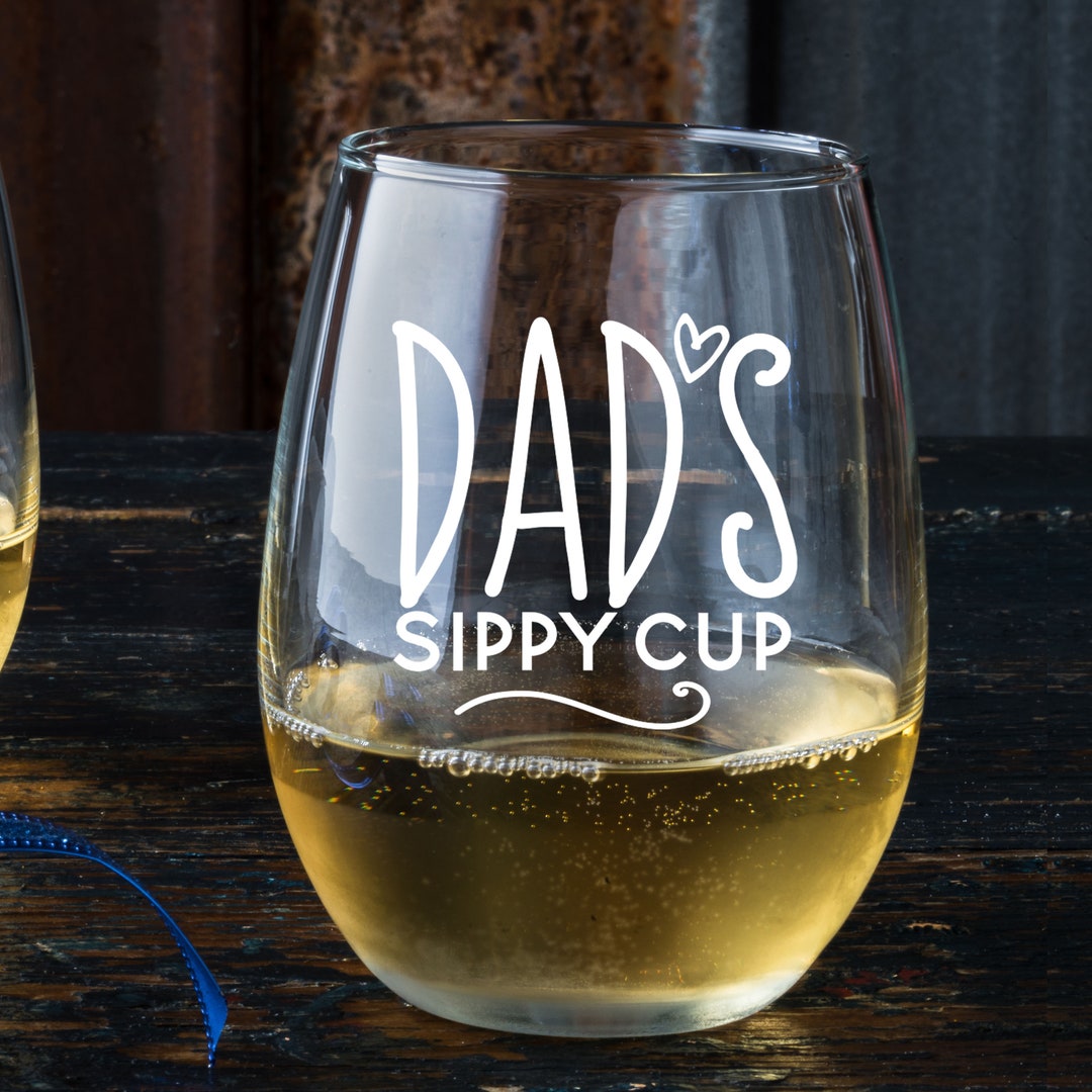 Funny Stemless Wine Glass Dad's Sippy Cup Father's Day Gift New Daddy