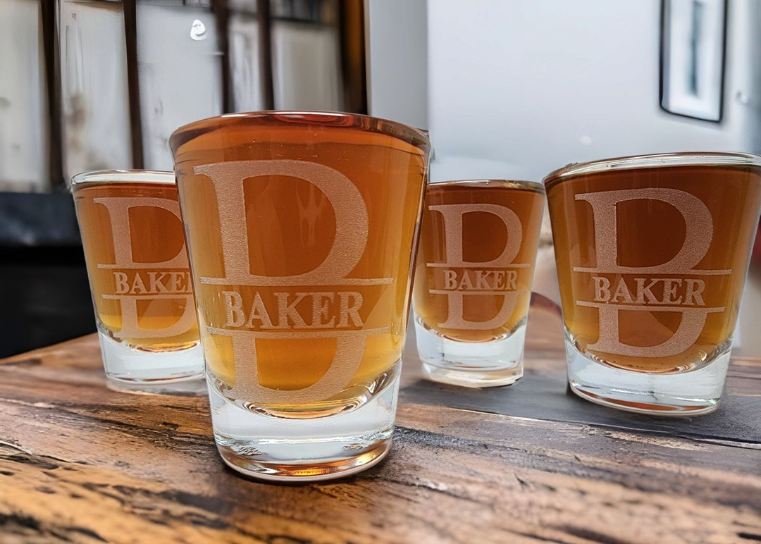 Set of 4 Personalized Shot Glasses Housewarming Gift Shot Etsy