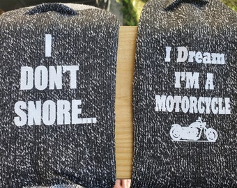 Funny Father's Day Gift Socks I Don't Snore I Dream I'm a Motorcycle New Daddy Soon to Be Dad gag gift socks gift for husband Fathers Day