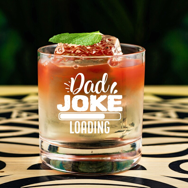 Dad Joke Loading Funny Whiskey Glass Father's Day Gift New Etsy