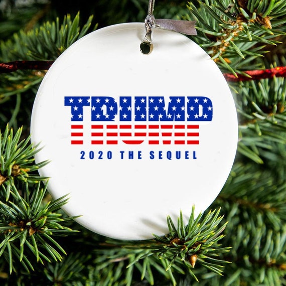 Jesus is My Savior Trump is My President Trump 2020 Donald Trump Christmas Ornament Funny Pro Trump Supporter Gift Trump Christmas Ornament