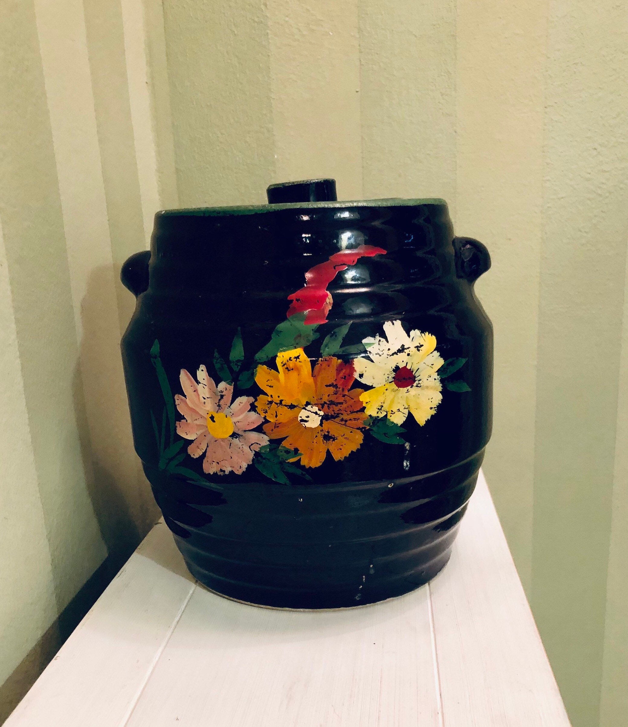 Cookie Jar Vintage Crock Cookie Jar MidCentury McCoy Etsy