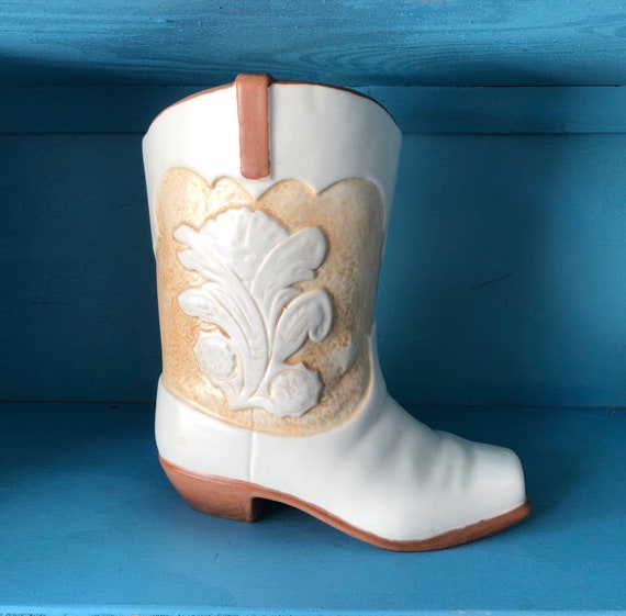 Cookie Jar Treasure Craft Cowboy Boot Vintage Cookie Jar Etsy