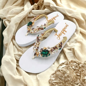 Sandalias con pedreria de cristal sales
