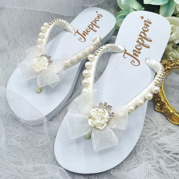 Bridal Flip Flops - Etsy