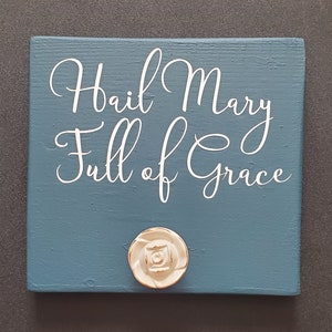 Handcrafted Rosary Holder – Beautiful Catholic Home Décor | Prayer Spaces, First Communion, Baptisms, Confirmations, Christmas, Easter, Gift