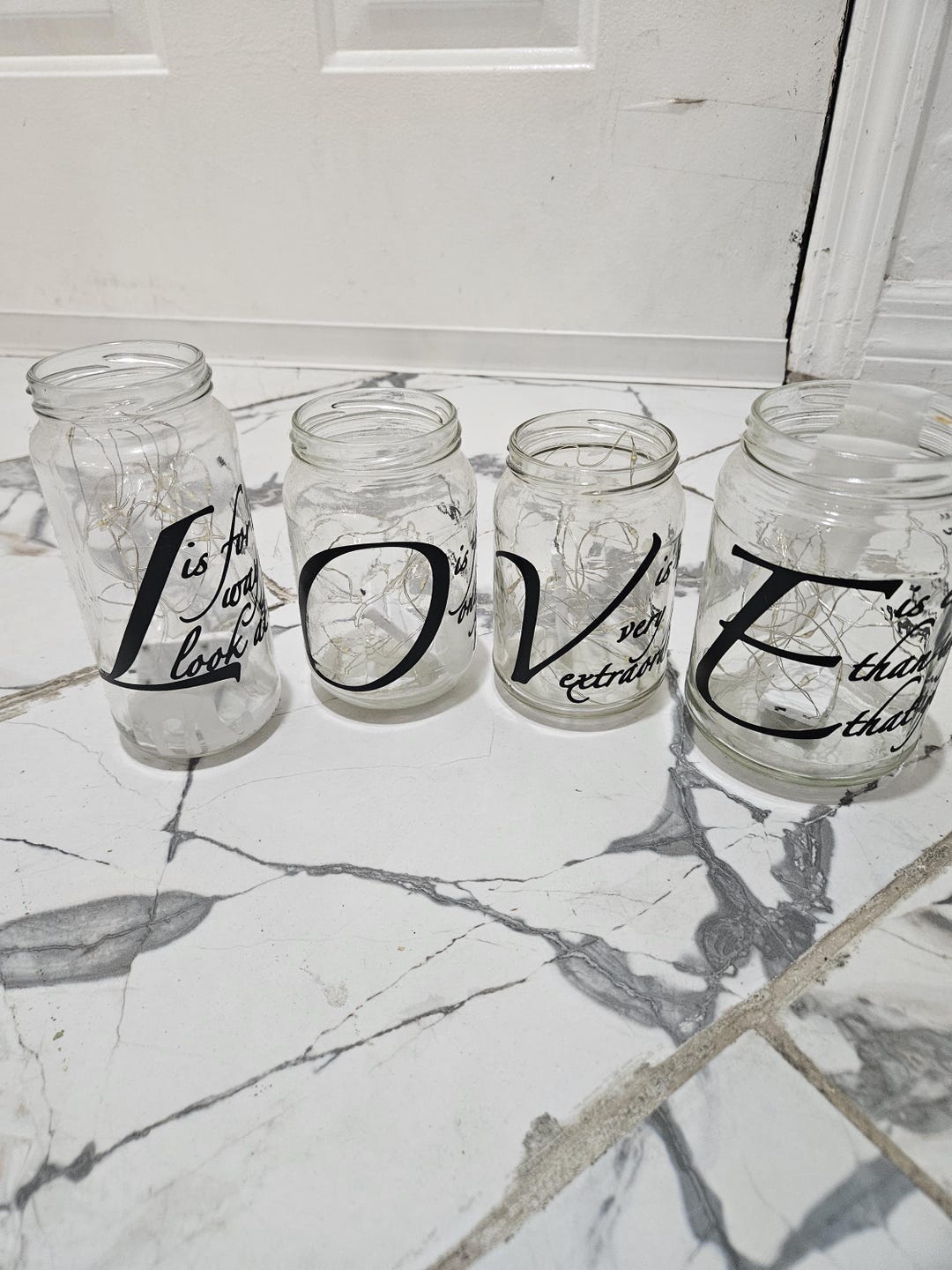 Custom Glass Jar Wedding Decorations Personalized Farmhouse