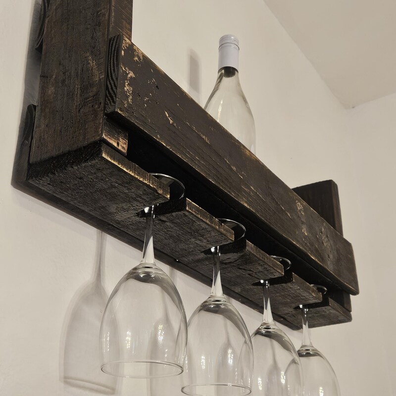 Rustic Wine Rack for Wall - Etsy