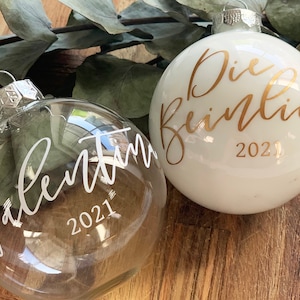 Sticker Christmas ball personalized | stick on yourself | Christmas ball | Christmas tree ball | Advent calendar | Christmas gift