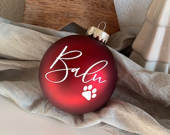 Sticker Christmas ball pet personalized | self-adhesive | cat dogs | Christmas tree ball | Advent calendar | Christmas gift