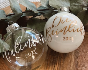 Personalized Christmas bauble sticker | Self-adhesive | Christmas bauble | Christmas tree ornament | Advent calendar | Christmas gift