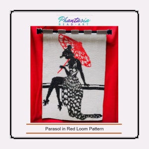 Parasol in Red Loom Pattern