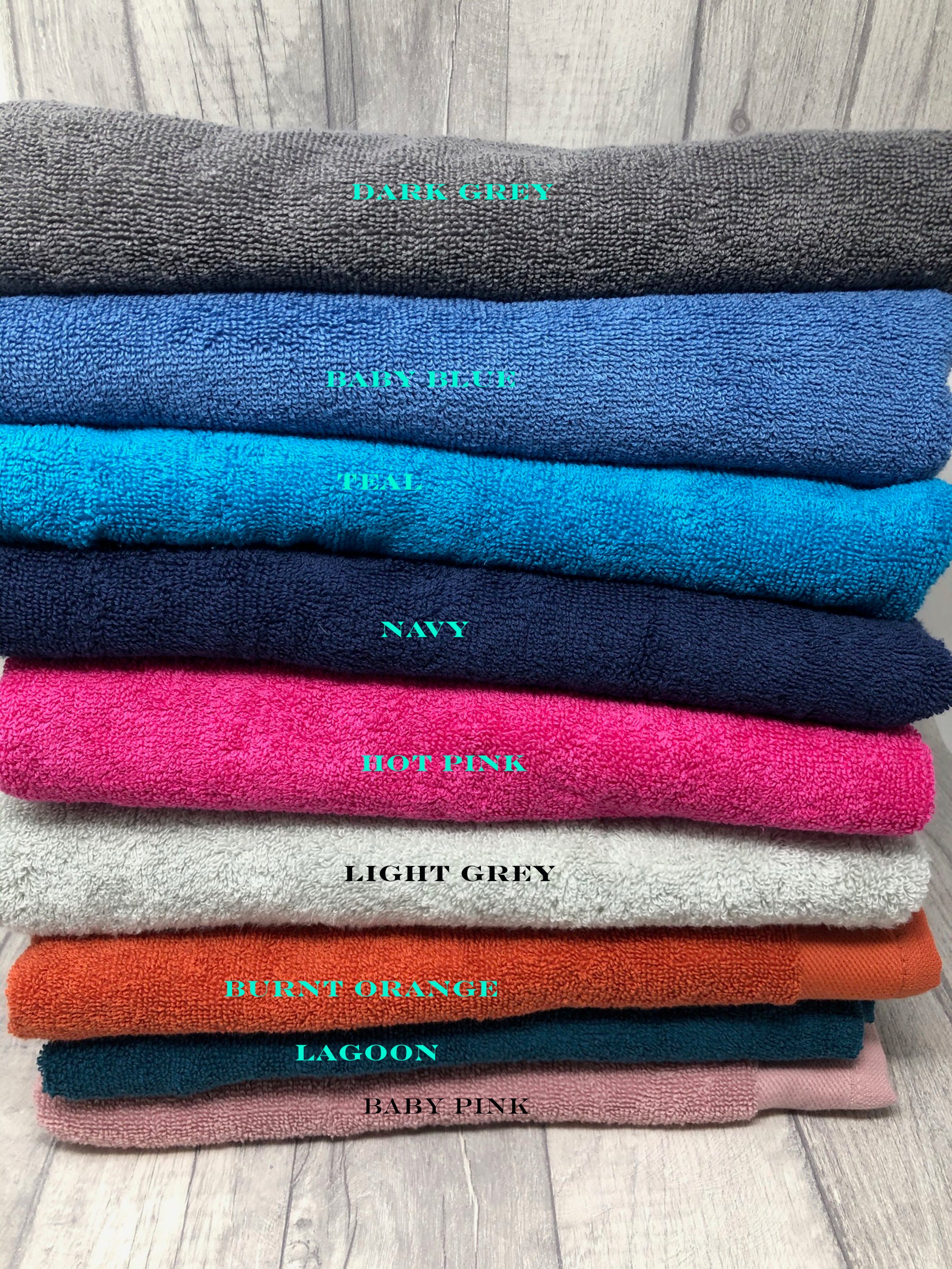 Low price, good service Personalised Embroidered Hot Tub Towel Blue