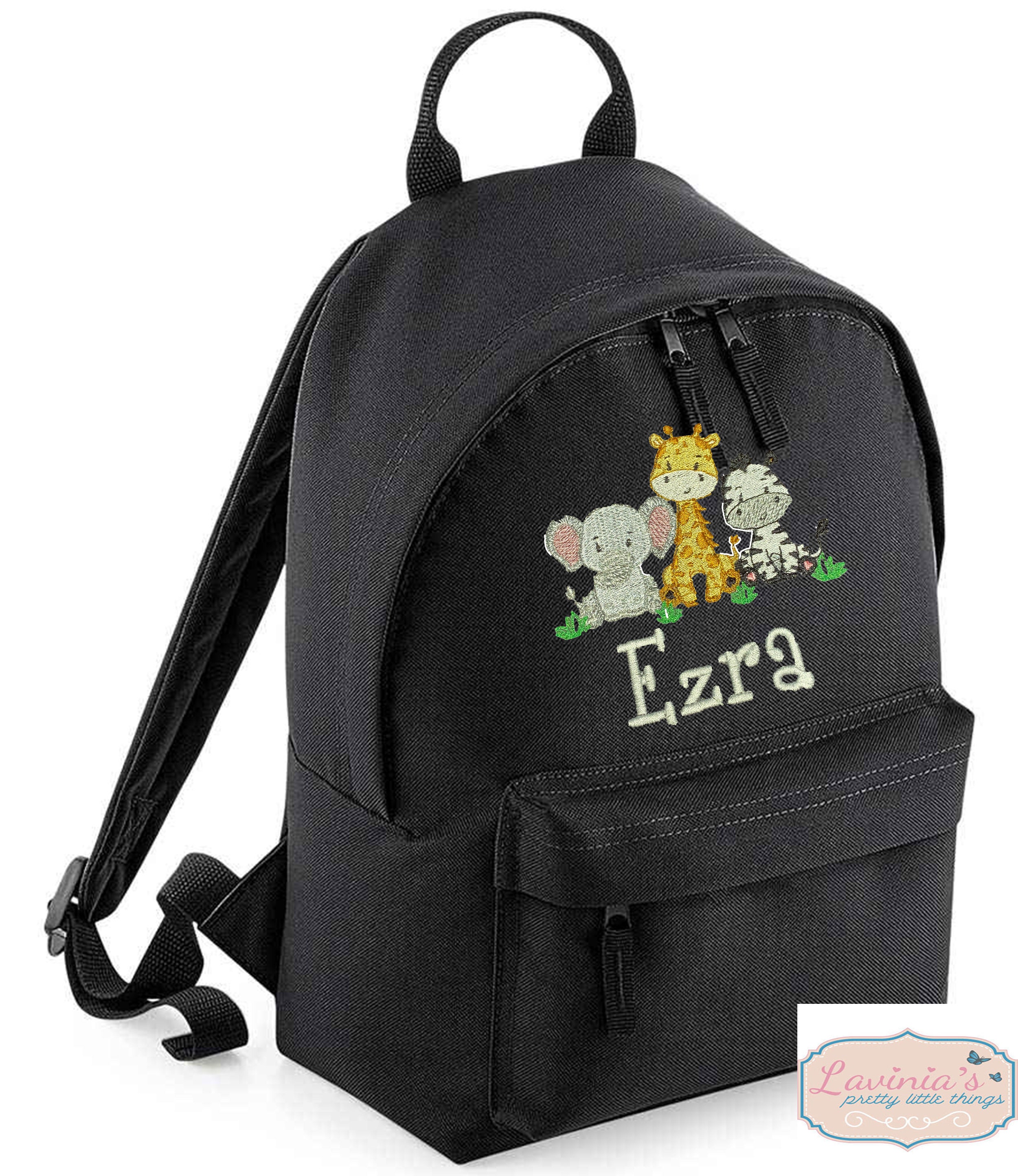 Personalised Kids Safari Animal Backpack Personalised Embroidered Safari School Backpack Nursery Safari Animal Mini Backpack Gifts Etsy Ireland