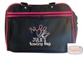 Ten Pin Personalised Bowling Bag, Embroidered Retro Bowling Bag, Personalised Bowling Gifts, Sports Bag