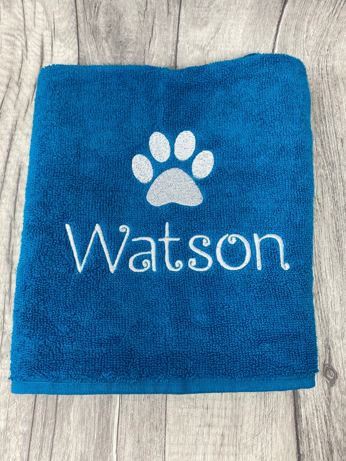 Personalised Puppy Dog Towel Embroidered Hand Towel Doggie Etsy