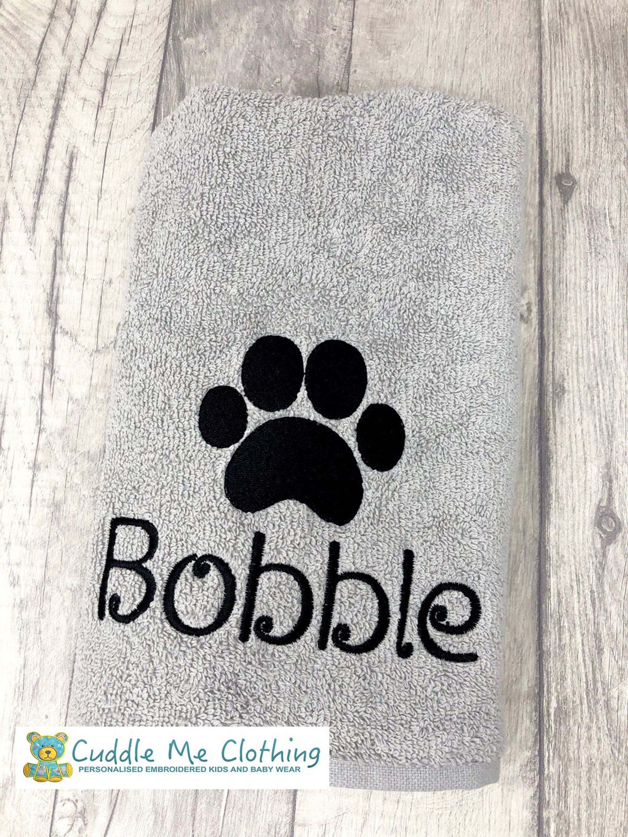 Personalised Puppy Dog Towel Embroidered Hand Towel Doggie Etsy UK
