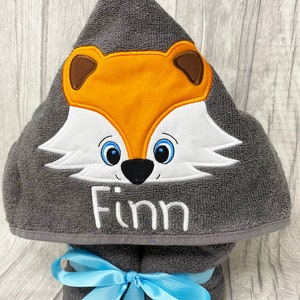 Kids Personalised Hooded Towel, Hooded Bath Towel, Embroidered Name Hood Towel, Holiday Swimming, Custom Name, Personalised Gifts For Kids