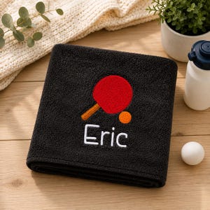 Personalised Embroidered Table Tennis Towel, Sports Gift