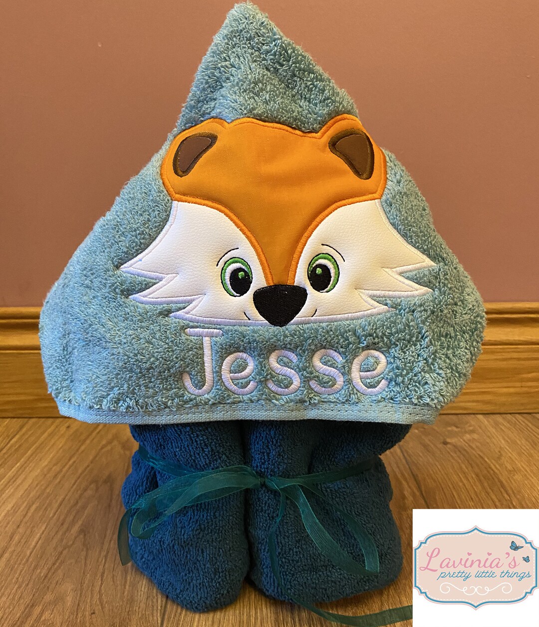 Personalised Fox Hooded Towel , Kids Personalised Bath Towel ...