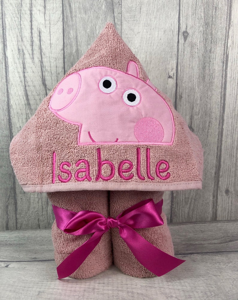 Girls Personalised Hooded Towel Kids Personalised Towel Etsy UK