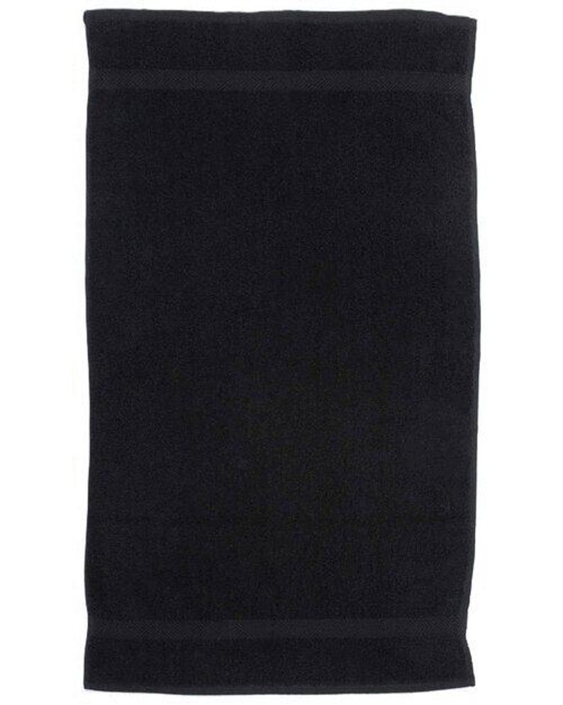 Embroidered Hot Tub Towel, Custom Name, Poolside Gift Black