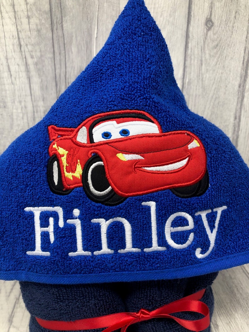 Personalised Red Racing Car Hooded Towel Kids Personalised Etsy
