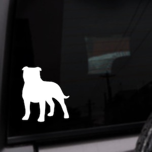 American Staffordshire Terrier Dog Car Decal, Vinyl Sticker, Custom Color Decal