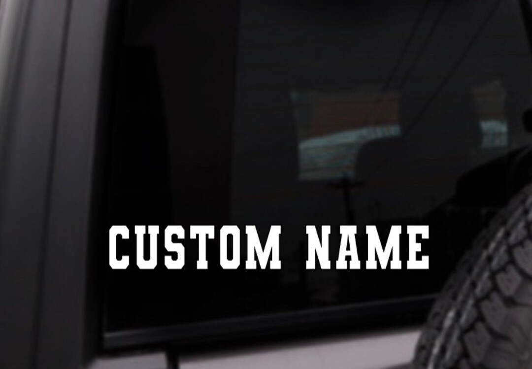 Custom Car Name Decal, Jeep Name, Truck Name, Personalized Vinyl ...