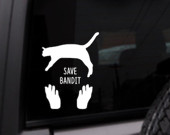 Save Bandit - The Office Decal, Gifts, Michael Scott, Funny Car Decal, Personalized Vinyl Sticker, Custom Color Decal